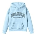 thumbnail image 3 of Los Angeles Hoodies for Kids Boys Girls Long Sleeve Casual Graphic Hooded Sweatshirt with Pockets Pullover Tops, 3 of 5