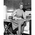 thumbnail image 2 of Portrait of a young woman ironing clothes Poster Print (18 x 24), 2 of 4