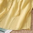 thumbnail image 6 of Linen Tops for Women, Yigetop Tank Top for Women Solid Color Sleeveless Blouse Summer Cotton Linen Shirts Casual Round Neck Basic Top Cotton Boho Tops for Women Yellow 3XL, 6 of 9