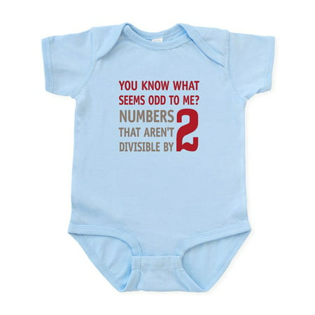 

CafePress - Odd Even Numbers Infant Bodysuit - Baby Light Bodysuit Size Newborn - 24 Months