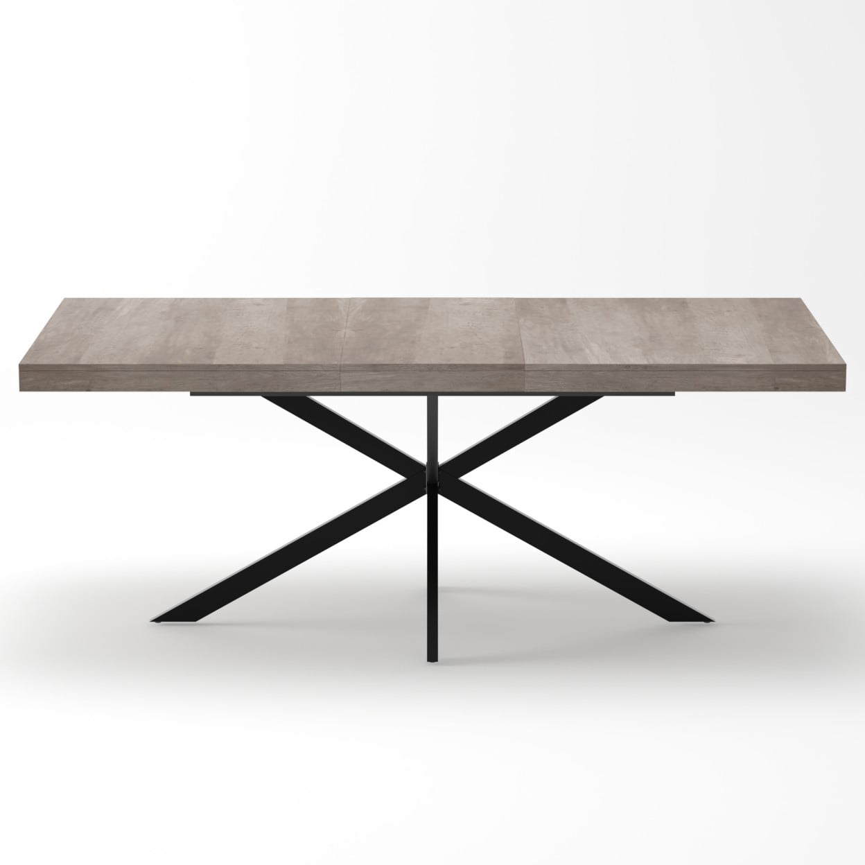 55.11"-70.86" Extendable Dining Table for 4-6, Retro Rectangular Kitchen Table with Storage Box, Antique Wood Top, Farmhouse Dining Table for Dining Room & Living Room, Gray