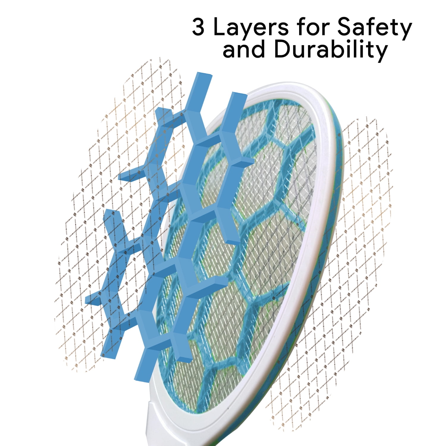 HOM Portable Bug Zapper - USB Rechargeable and Battery Powered Mosquito Killer, Insect Trap and Fly Swatter