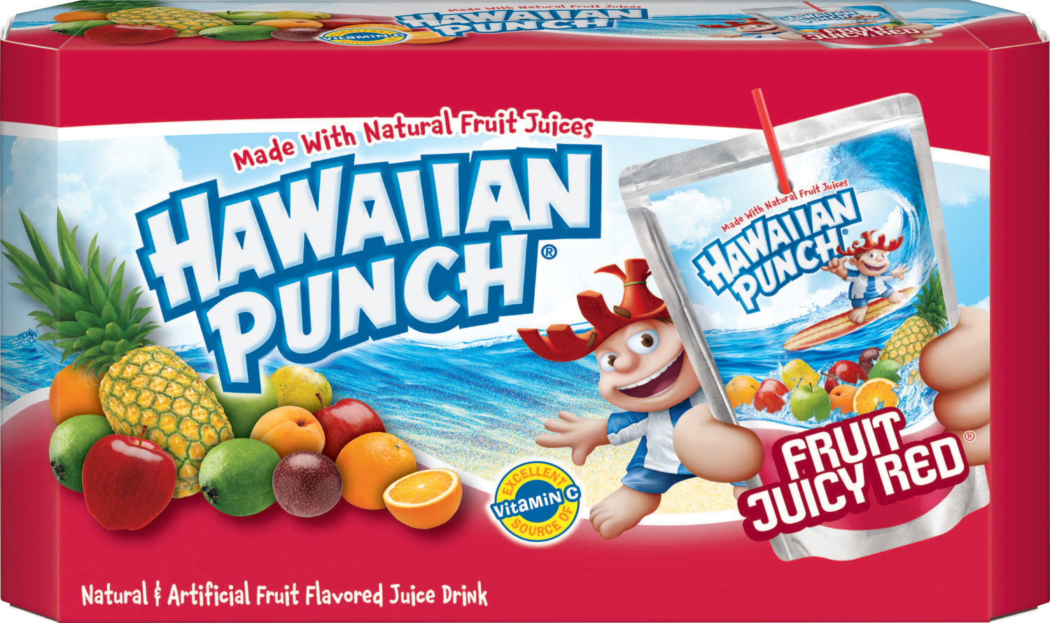Hawaiian Punch Fruit Juicy Red Fruit Drink, 10 Fl. Oz., 6 Count