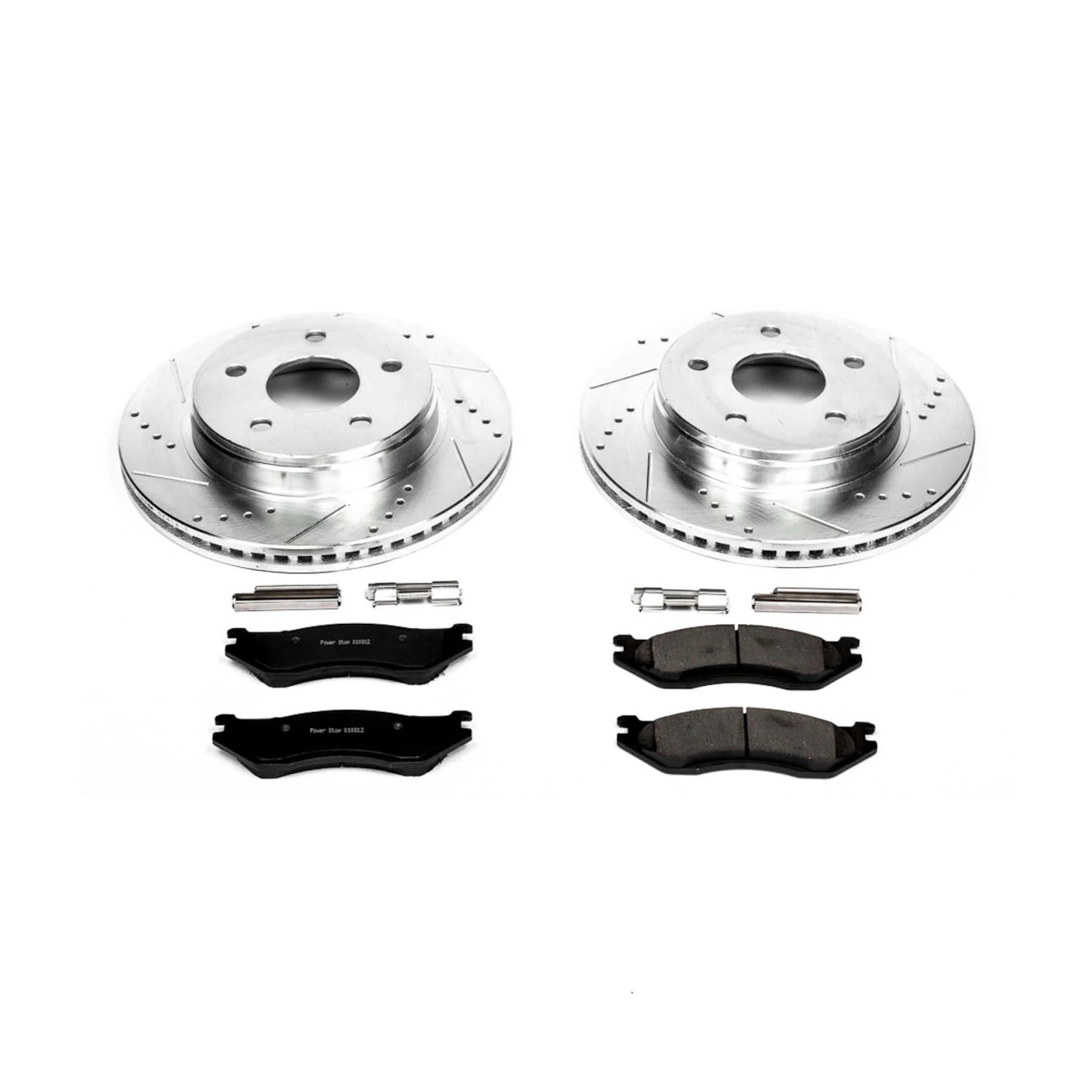 PowerStop Front Z23 Evolution Sport Carbon-Fiber Ceramic Brake Pad and Drilled & Slotted Rotor Kit Fits: DODGE Select Models K2167