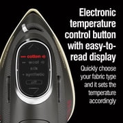 CHI Mini Clothing Iron, Steam Iron for Clothes with Titanium-Infused Ceramic Soleplate, Black
