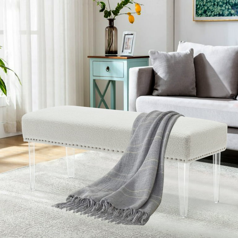 Acrylic bedroom bench sale