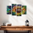 thumbnail image 2 of Elephant Stock Colorful Sunflower Wall Art - Horizontal Multi Panel Canvas - Living Room Wall Decor - Floral And Botanical Multi Panel - Orange And Yellow Decor - 24" x 14", 2 of 4