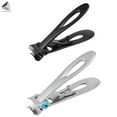 thumbnail image 3 of PULLIMORE 2 Pcs Nail Clipper Cutter Wide Jaw Opening Finger Toe Nail Trimmer (Black + Silver), 3 of 8
