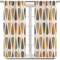 thumbnail image 2 of Mid Century Curtains Modern Colorful Abstract Geometric Drop Shapes Window Drapes Retro Bedroom Decor Art Printed Living Room Treatment Fabric 2 Panels 52x84 Inch, 2 of 7