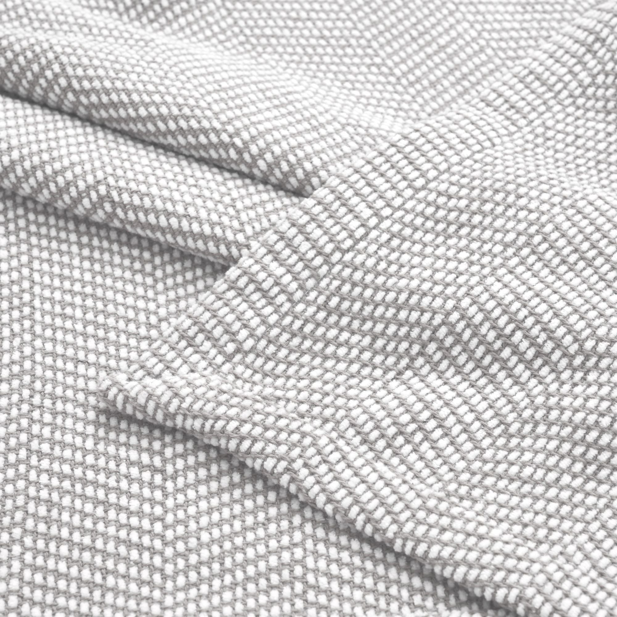 Superior Chrisney Chevron Cotton Blanket, Full/Queen, Grey