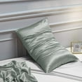 thumbnail image 6 of Debonair Satin Pillow Case, 2 Pack Satin Standard Silk Pillowcase for Hair and Skin, 20x26, Dark Gray, 6 of 7
