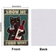 thumbnail image 2 of Letrero de hojalata vintage con diseño de gato y vino, estilo retro, "Muéstrame tu vino", 20 x 30 cm, 2 of 9