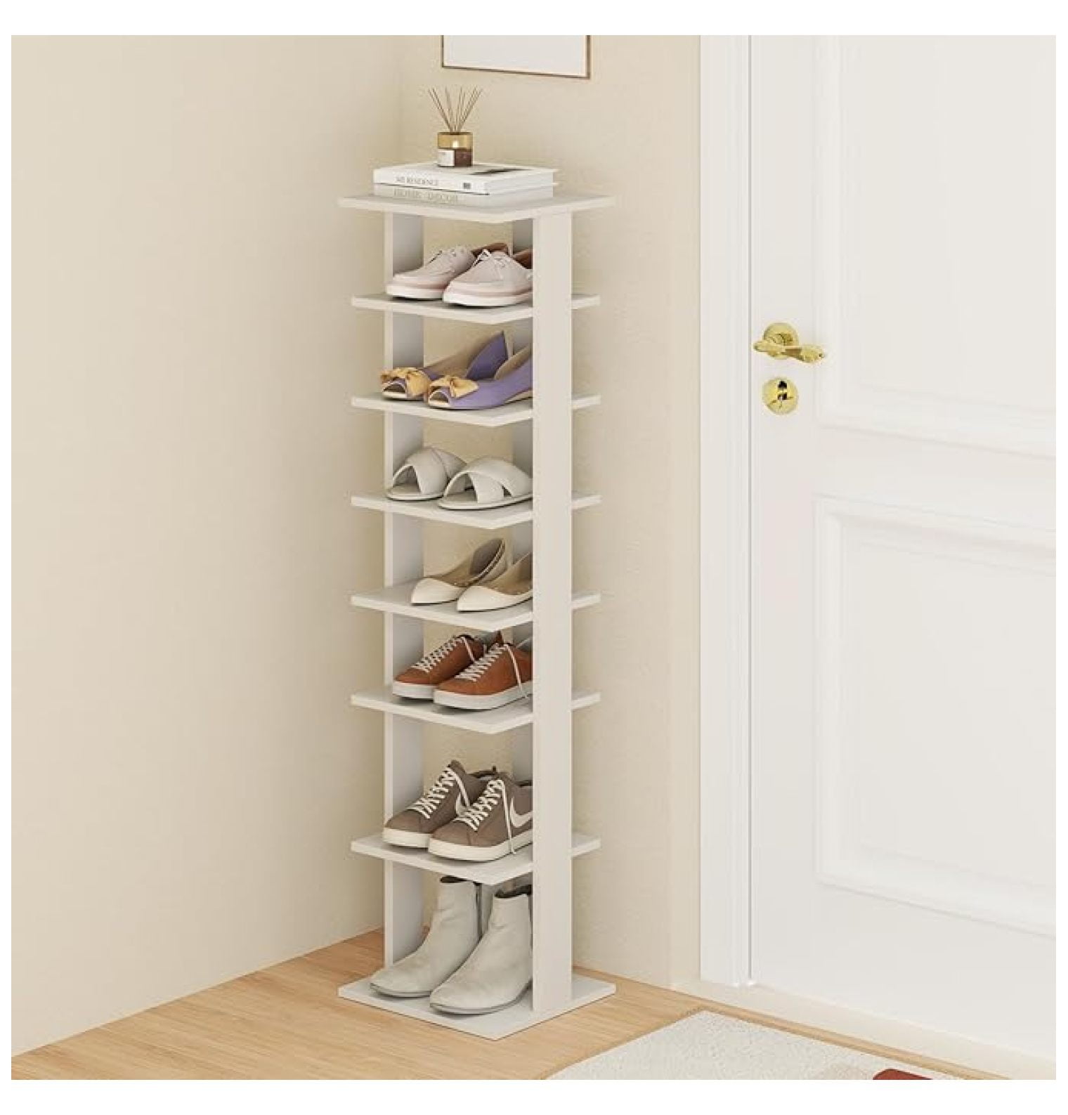 Ealing 8-Tier Shoe Rack, 32-Pair Storage, Portable Closet
