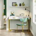 thumbnail image 4 of Tribesigns Vanity Desk with 2 Drawers, White and Gold Makeup Vanity for Women Girl (Without Mirror), 4 of 5