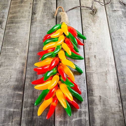 See All String Lights Chili Pepper Ristra Lights Plug-In 50 Red Green