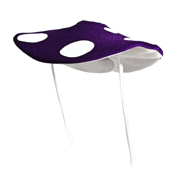 Sombrero de hongo cálido con de alambre para fiestas, cumpleaños, cosplay, festividades y presentaciones en el escenario. Violeta