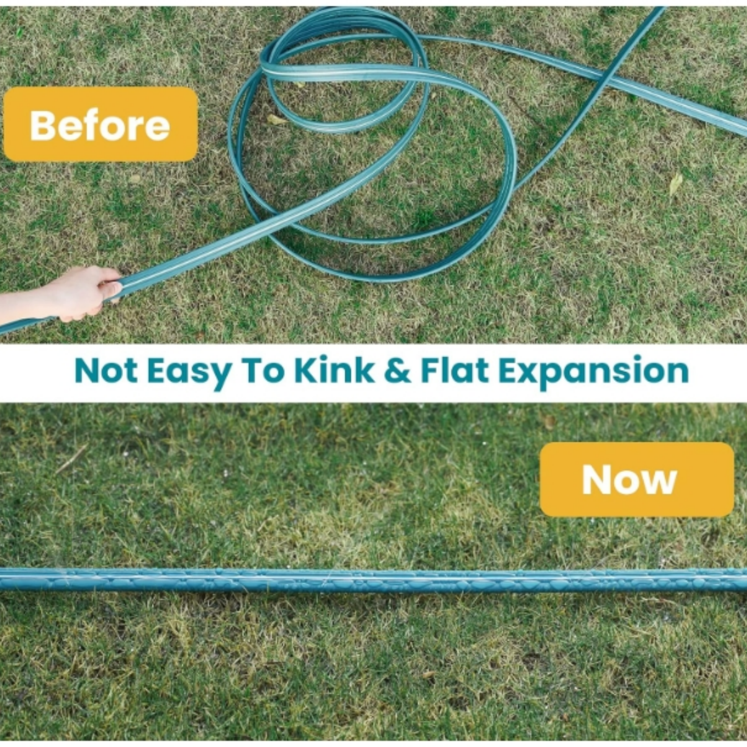 Sprinkler Soaker Hose 50 ft 2 pack for Garden Lawn Watering Hose with Hose Stakes
