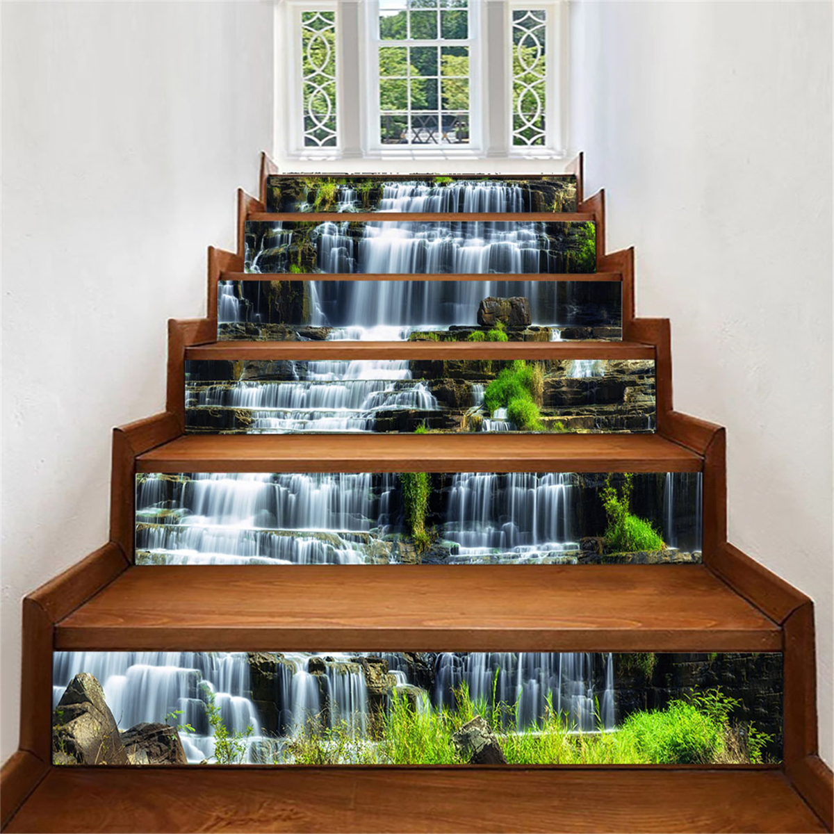 3d Stair Stickers Decals Brick Staircase Decals Removable Tile Stair Risers Decals Decor Peel And Stick Stairs Bakeplash Decals For Stair 39 4inch X 7 1inch X 6pcs Waterfall Walmart Com Walmart Com