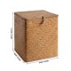 thumbnail image 2 of BEADCEST Caja De Almacenamiento Tejida A Mano De Paja Marrón Para Uso Doméstico, 2 of 6