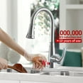 thumbnail image 2 of Cobbe Touchless Single-Handle Pull-Down Sprayer Kitchen Faucet with 3 Spout Patterns  Brushed Nickel, 2 of 11