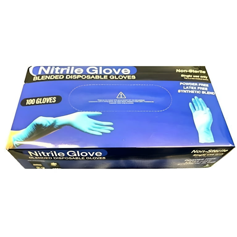 1000 Disposable Blended Nitrile Gloves Powder/Latex Free Synthetic