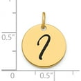 thumbnail image 2 of 14K Yellow Gold Polished Black Enamel Letter I Initial Disk Charm (Width 15.24) (Length 15.24) - Jbsp, 2 of 5