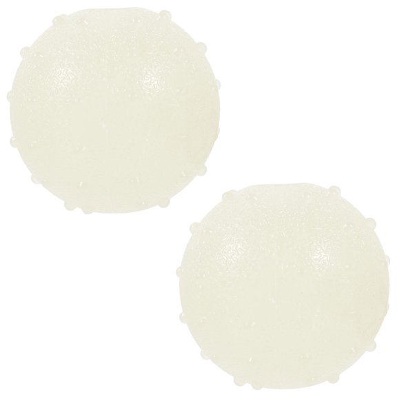 IBASETOY Tpr Night Light Rubber Ball, White, Glow in Dark, Pet Use, 2Pcs