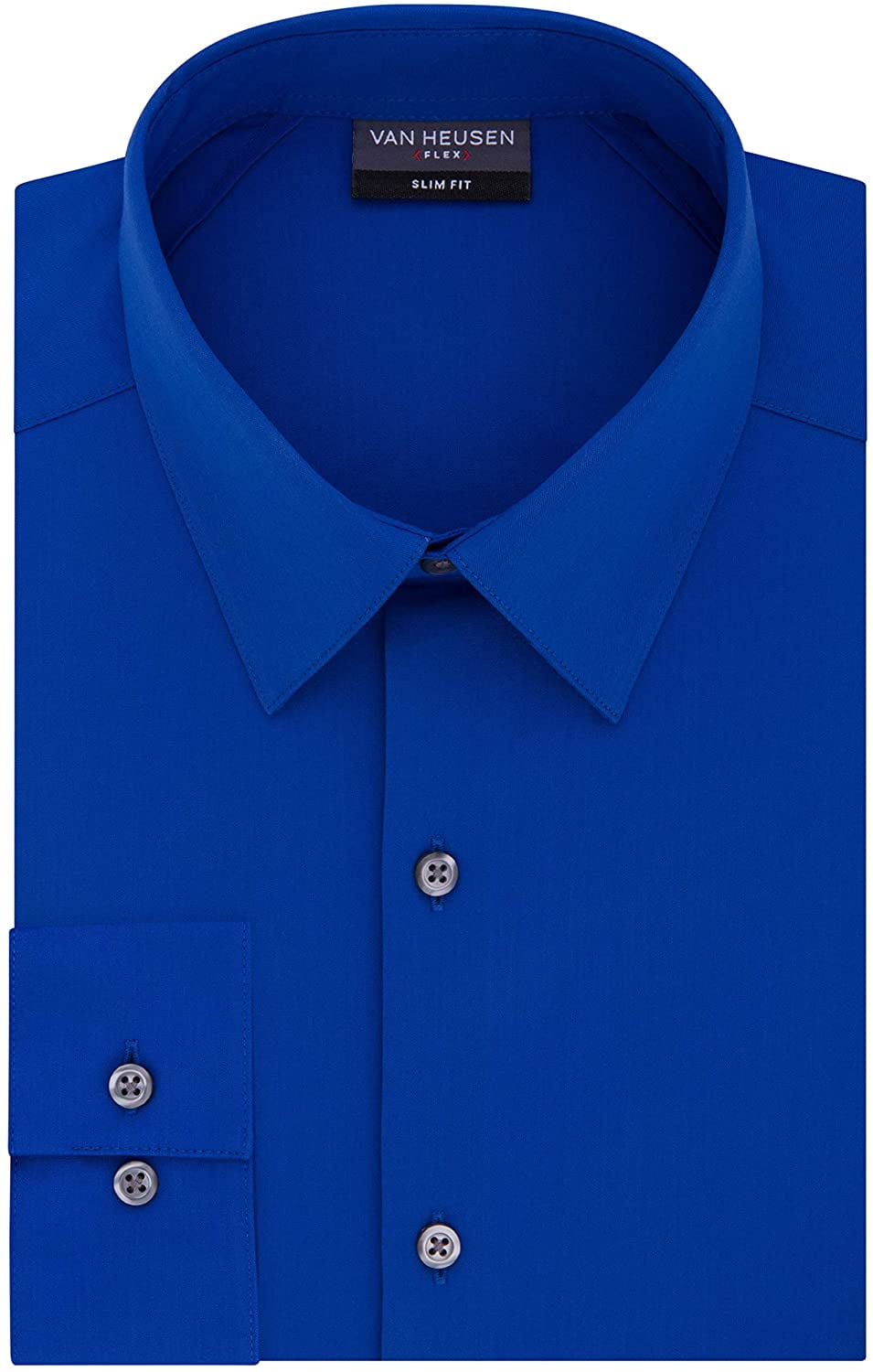 Van Heusen Men's Dress Shirt Slim Fit Flex 3, Empire Blue, 16