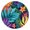 Colorful Tropical Leaf, variant on Colorful Tropical Leaf Pattern Round Fitted Tablecloth with Elastic Edge,Dining Table Cover Waterproof,Outdoor Round Tablecloth for Camping,Dining,Indoor and Outdoor