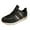 Black, variant on Fesfesfes Gym Shoes for Women Round ThickendSole Low Top Stitching Outdoor Sports Lace-up Comfortable Casual Shoes US:6(37)