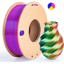 Multicolor 3D Printer Filament,Dual/Tri Color 1.75mm PLA Silk Shiny Printing Filament,250g(0.55lbs) Fit Most FDM 3D Printer