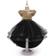 thumbnail image 5 of Vestido de niña Vestido de princesa Vestido de pasarela con cola Vestido de malla peluda con lentejuelas para niña de tamaño mediano, 5 of 6