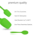 thumbnail image 4 of 3pcs Kitchen Silicone Spatula Set Heat Resistant Rubber Turner Scraper Cooking Baking Utensils Green, 4 of 7
