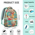 thumbnail image 6 of "Vintage Inspired Boho Backpack – Water-Resistant Tribal Print, 17 Inch Laptop Compartment, Durable Oxford Fabric for Students & Travelers", 6 of 6