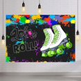 thumbnail image 4 of 7x5ft Let's Roll Backdrop Happy Birthday Decorations for Girls Skating Theme Party Decorations Colorful Party, 4 of 5