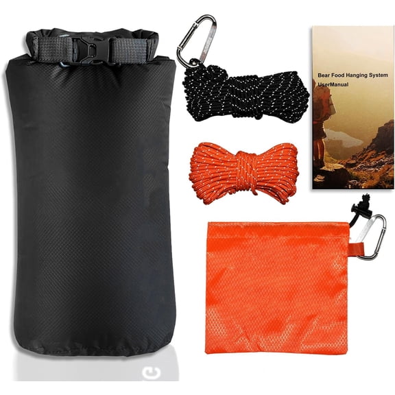 Ultralight Bear Bag Hanging Kit: Waterproof Bear Proof Food Storage for Backpacking and Camping Alternative to Bear Canister