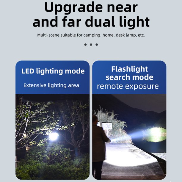 Camping Linterna USB Recargable Solar LED Luz Multifuncional para Mochilero