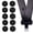 Black, variant on Grey Seat Belt Button Stop 5 Pack Universal Fit Seat Belt Stopper Kit Prevent Seat Belt Buckle from Sliding Down Snap-On System No Welding Required