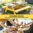 thumbnail image 6 of Spring Dog Table Cloths for 8 Foot Rectangle Tables, Vintage Watercolor Botanical Floral Sunflower Patio Waterproof Elastic Fitted Tablecloths, Washable Rectangular Table Cover for Camping, 6 of 8