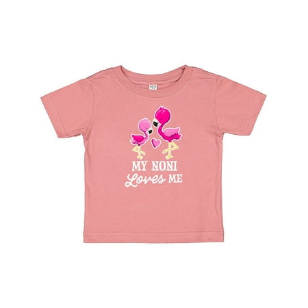 

Inktastic My Noni Loves me with Two Flamingos Gift Baby Boy or Baby Girl T-Shirt