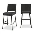 thumbnail image 2 of Noble House Tabourets de Bar en Osier Brun Foncé pour Extérieur (Ensemble de 2), 2 of 14
