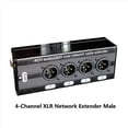 thumbnail image 4 of 2Pc 4-Channel 3-Pin XLR Audio and over Network Cable Extender, DMX512 Network Signal Extender , Male,2 x 4-Channel Audio/ Network Extender,Black, 4 of 4