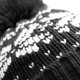 thumbnail image 2 of Beechfield - Gorro de punto con diseño Fair Isle con pompón unisex (negro/blanco), 2 of 3