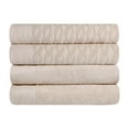 thumbnail image 2 of Superior Turkish Cotton Highly-absorbent 4-Piece Bath Towel Set, Bathroom Spa and Gym Towels, Ivory, 2 of 10