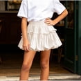 thumbnail image 2 of QTBIUQ Girls Bubble Skirt with Built-In Shorts Cute Bow Princess Elastic Waist Summer Casual Party Skirt, 2 of 8