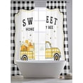 thumbnail image 5 of Sweet Honey Bee Sheer Curtains 96 Inch Long 2 Panels, Yellow Plaid Truck Daisy Flower Honey Farm Light Filtering Rod Pocket Curtains, Sheer Voile Drapes for Living Room Bedroom, 52"x96", 5 of 8