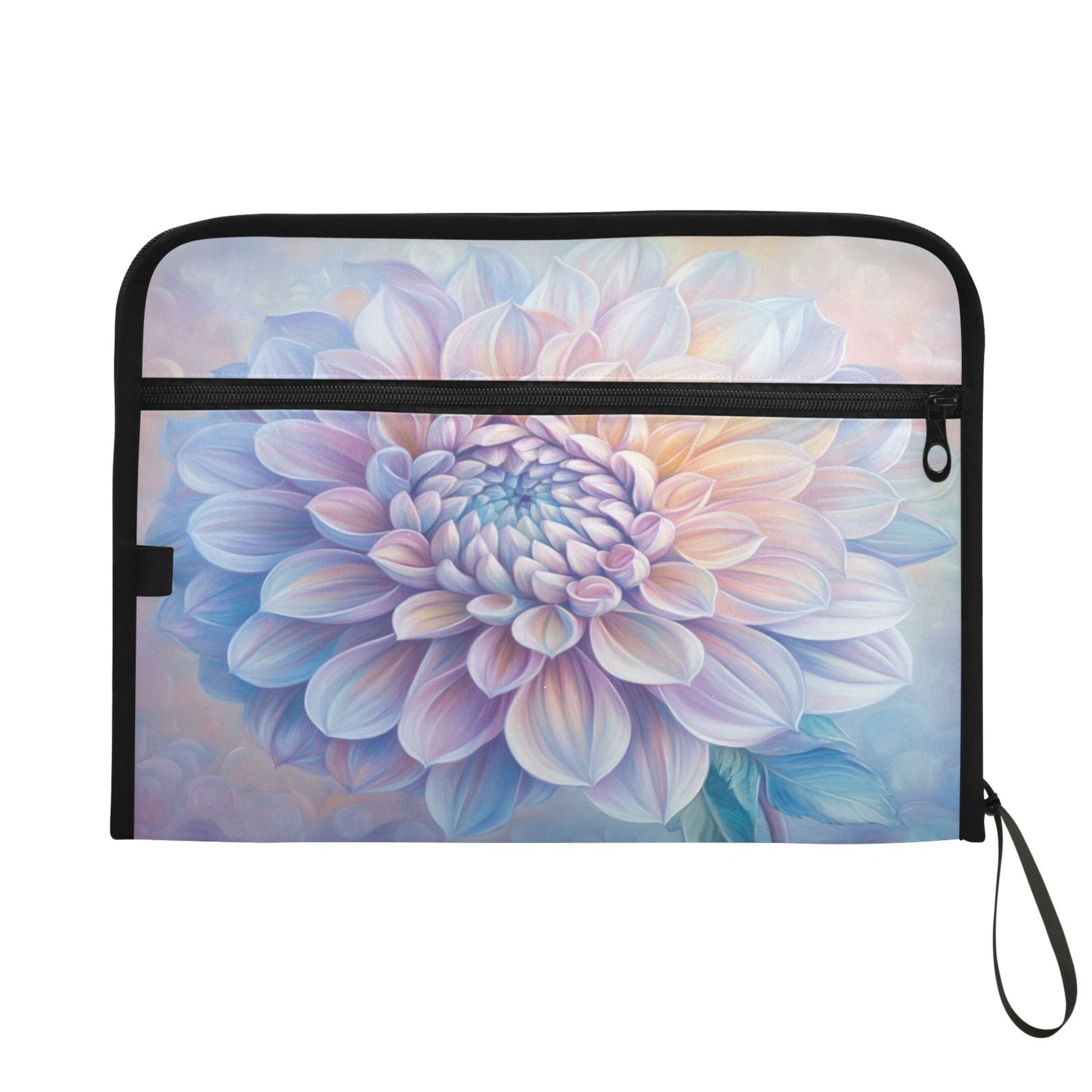 WOBOGO Pastel Colored Dahlia Expanding File Folder Letter Size Accordion Filing Organizer 13 Pocket Separate Organ Pocket