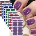 thumbnail image 4 of YTTAL (Buy 2 Get 1 Free)10pcs Glitter Pink Nail Polish Strips, Long-Lasting Nail Stickers for Women, DIY Manicure Kit, Waterproof Nail Art Decals with Shimmer Finish, 4 of 9