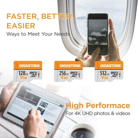 Gigastone 128GB Micro SDXC Flash Memory Card 2 Pack