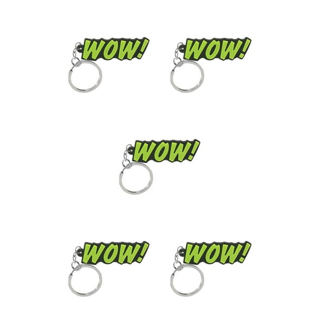 Wweixi Keychains Letter Cartoon Cute Fashionable Key Rings Simple Style Durable Convenient Lovely Pendant Buckle Men Car 7051-05 ,7051-05 5Set